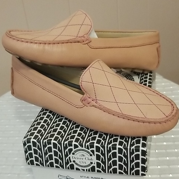 Driver Club USA Shoes - Rose/Nude Driver Club USA, Driving Moccasins.